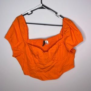 Orange crop top